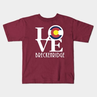 LOVE Breckenridge Colorado Kids T-Shirt